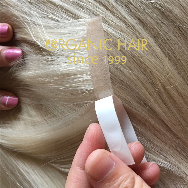 High quality custom color pu skin weft hair extensions  CC120